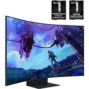 55" Samsung Odyssey Ark 4K UHD 165Hz Quantum Mini-LED VA Curved Gaming Monitor $1300 + Free Shipping