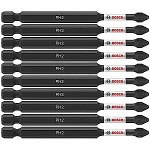 10-Pack Bosch 3-1/2" Phillips #2 Impact Tough Screwdriving Power Bits $7.80
