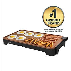 BELLA XL 12" x 22" Electric Ceramic Titanium Griddle (Copper/Black) $33.70 + Free Shipping