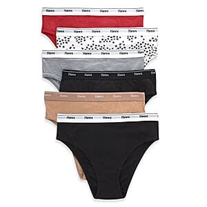 6-Pack Hanes Women's Originals Hi-Leg Panties (Assorted) $8.40