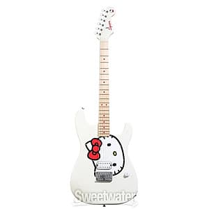 Squier x Hello Kitty Stratocaster Electric Guitar w/ Deluxe Hello Kitty Gig Bag $400 + Free Shipping