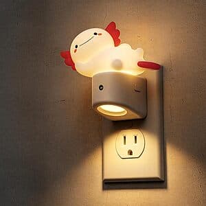 LOHAS-LED plug-in night light with 3D RGB color-changing design and dusk-to-dawn sensor capability.