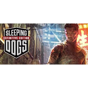 Sleeping Dogs: Definitive Edition box art or game screenshot showing the Hong Kong open-world environment and main character.