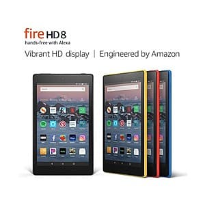 Refurbished Amazon Fire HD 8 Tablet (2018, 8th Gen) - 16GB Storage, With Special Offers, Black $24.99