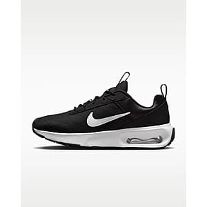 Nike Air Max INTRLK Lite Women's Sneakers in black and white colorway with visible air unit in sole.