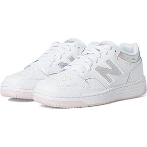 New Balance Big Kids' B480 Sneakers (White / Rose Sugar) $26.25 + Free Shipping