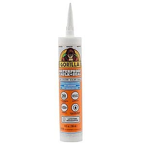 10-Oz Gorilla Waterproof Caulk & Seal 100% Silicone Sealant (White) $7.85