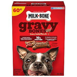 60-Oz Milk Bone GravyBones Biscuits for Small Dogs $3 + Free Pickup