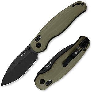 Kizer Phoca CD 2.95" D2 Blade Folding Pocket Knife (Olive Green) $25