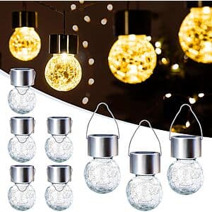 Prime Members: 8-Pack GIGALUMI Solar Outdoor Hanging LED Lights (Warm White) $13.20 + Free Shipping & More