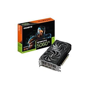 GIGABYTE GeForce RTX 5060 Ti WINDFORCE MAX OC 8GB GDDR7 PCIe 5.0 Graphics Card $300 + Free Shipping w/ Prime