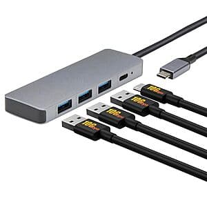 Amazon Basics USB 3.2/3.1 Gen 2 10Gbps Hub Dock (USB-C to 1xUSB-C / 3xUSB-A) $4.65