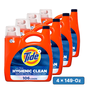 149-Oz Tide Ultra Hygienic Clean Heavy 10x Duty Liquid Laundry Detergent 4 for $55.80 w/ S&S & More + Free S&H