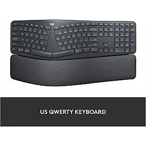 Refurbished: Logitech ERGO K860 Ergonomic Wireless Keyboard w/ Palm Rest $65 + Free Shipping
