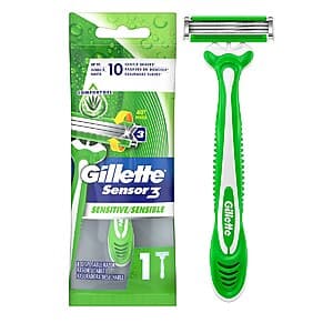 Gillette Sensor3 Sensitive Men's Disposable Razor Free + Free Store Pickup