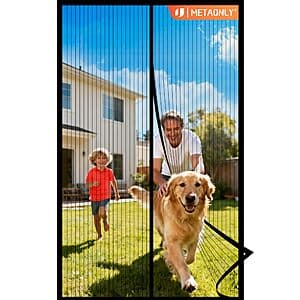 METAONLY Magnetic Screen Door Mesh (38" x 82", Black or White) from $7.90