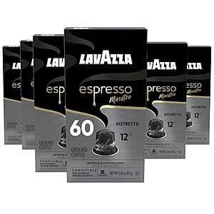 Prime: 60-ct Lavazza Espresso Maestro Ristretto Nespresso Aluminum Capsules $19.35 w/ S&S