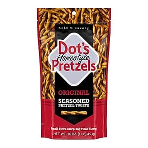 16-Oz Dot's Homestyle Pretzels Seasoned Pretzel Twists (Original) $4.75 w/ Subscribe & Save