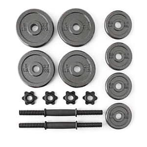 Athletic Works Adjustable Cast Iron Dumbbell Set w/ 4x 6-lb & 4x 2.5lb Plates $34