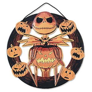 15" The Nightmare Before Christmas Embossed Metal Halloween Wreath $3.70