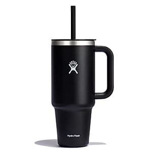 40-Oz Hydro Flask All Around Stainless Steel Insulated Travel Tumbler (Black) $24