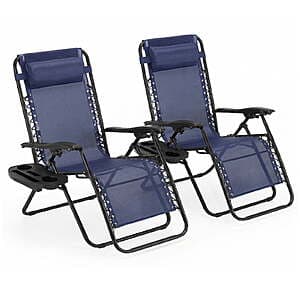 2-Pack Alvantor Zero Gravity Folding Lounge Chairs (Black, Blue) $55 + Free S&H