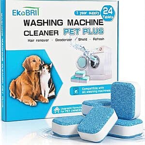 24-Ct EKoBRIT Washing Machine Enzyme Cleaning Tablets $10