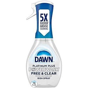 Dawn Powerwash Free & Clear Dish Spray Starter Kit (Light Pear) $2.75 w/ S&S