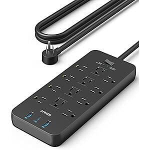 Anker 12-Outlet Surge Protector Power Strip w/ 5' Cord $22