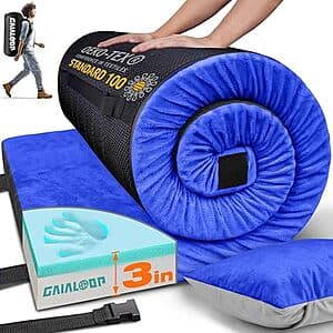 3" Gaialoop Memory Foam Camping Mattress (various) from $31.90 & More + Free S&H