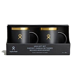 2-Pk 12-Oz Hydro Flask Insulated Stainless Steel Coffee Mug Gift Set (Black Tie) $27.50