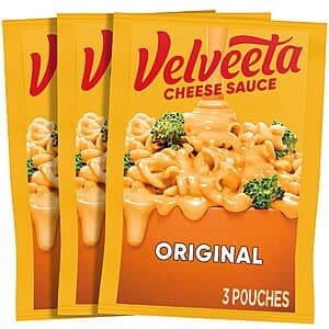 Select Amazon Accounts: 3-Count 4-Oz Velveeta Original Cheese Sauce Pouches $2.65 w/ Subscribe & Save