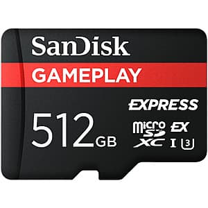 512GB SanDisk GamePLAY microSD Express Card (Works w/ Switch 2) $98 + Free S&H