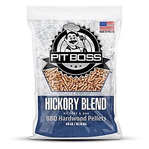 40-lb Pit Boss Hardwood Pellets (Hickory Blend) $17