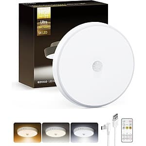 EZVALO 7.1" Rechargeable 10000mAh Indoor Motion Sensor Light $15