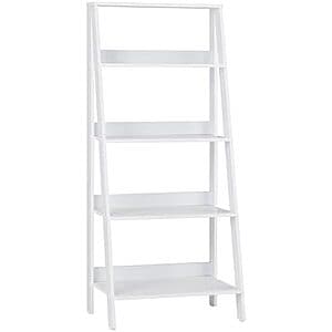 55" 4-Shelf Walker Edison Sophia Modern 4 Shelf Ladder Bookcase (White) $37 + Free Shipping