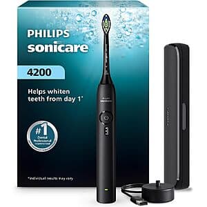 Prime Members: Philips Sonicare 4200 Rechargeable Electric Toothbrush (various) $39.95 + Free S&H