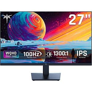 27" KTC QHD (2560x1440) 100Hz IPS Monitor $97.75 + Free Shipping