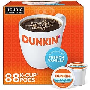 88-Count Dunkin' Coffee K-Cup Pods (Various) from $37 + Free Shipping