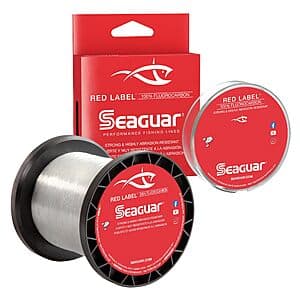 200-Yard 10-Lb Seaguar Red Label 100% Fluorocarbon Clear Fishing Line $8.50
