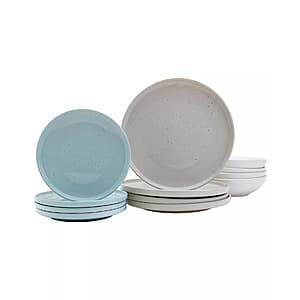 12-Piece Haven Dinnerware Sets: Speckled Assorted or Blue Mykonos $23 & More + Free Store Pickup
