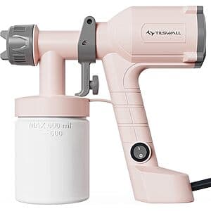Tilswall HVLP Ultra-Light Corded Electric Paint Sprayer w/ 20oz Detachable Cup $18 + Free Shipping