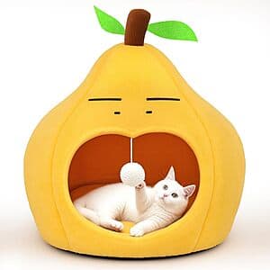 Moymo Cat Cave Beds w/ Removeable Pillow (Squash, Avocado, Teacup) from $15