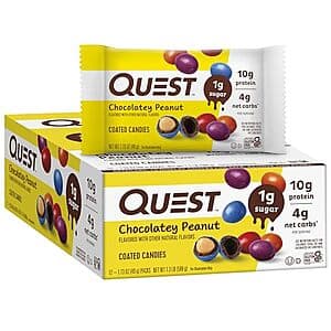 12-pack 1.73-oz Quest Coated Candies (Chocolatey Peanut) $14.05 w/ Subscribe & Save