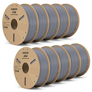 10-Pk 1-kg ELEGOO ASA 1.75mm 3D Printer Filament Spools (Various Colors) $100 + Free S&H
