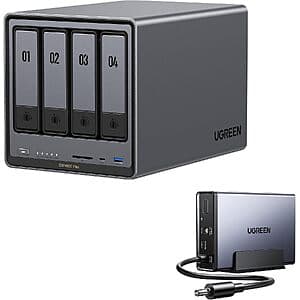 4-Bay UGREEN DXP4800 Plus NAS + 12000mAh NAS UPS US3000 Battery Backup $526.65 + Free S&H