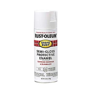 12-Ounce Rust-Oleum Stops Rust Spray Paint (Semi-Gloss White) $3