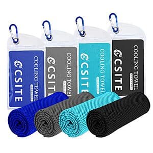 47" x 12" CSITE Microfiber Cooling Towels (various): 12-Ct $17.60, 4-Ct $8.50 & More