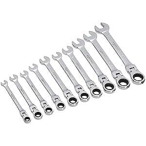 10-Pc Amazon Basics Flexible Gear Ratcheting Wrench Set (Metric) $24.45