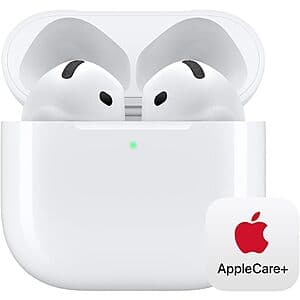 Apple AirPods 4 ANC Wireless Earbuds w/ USB-C Case + 2-Year AppleCare+ $119 + Free Shipping